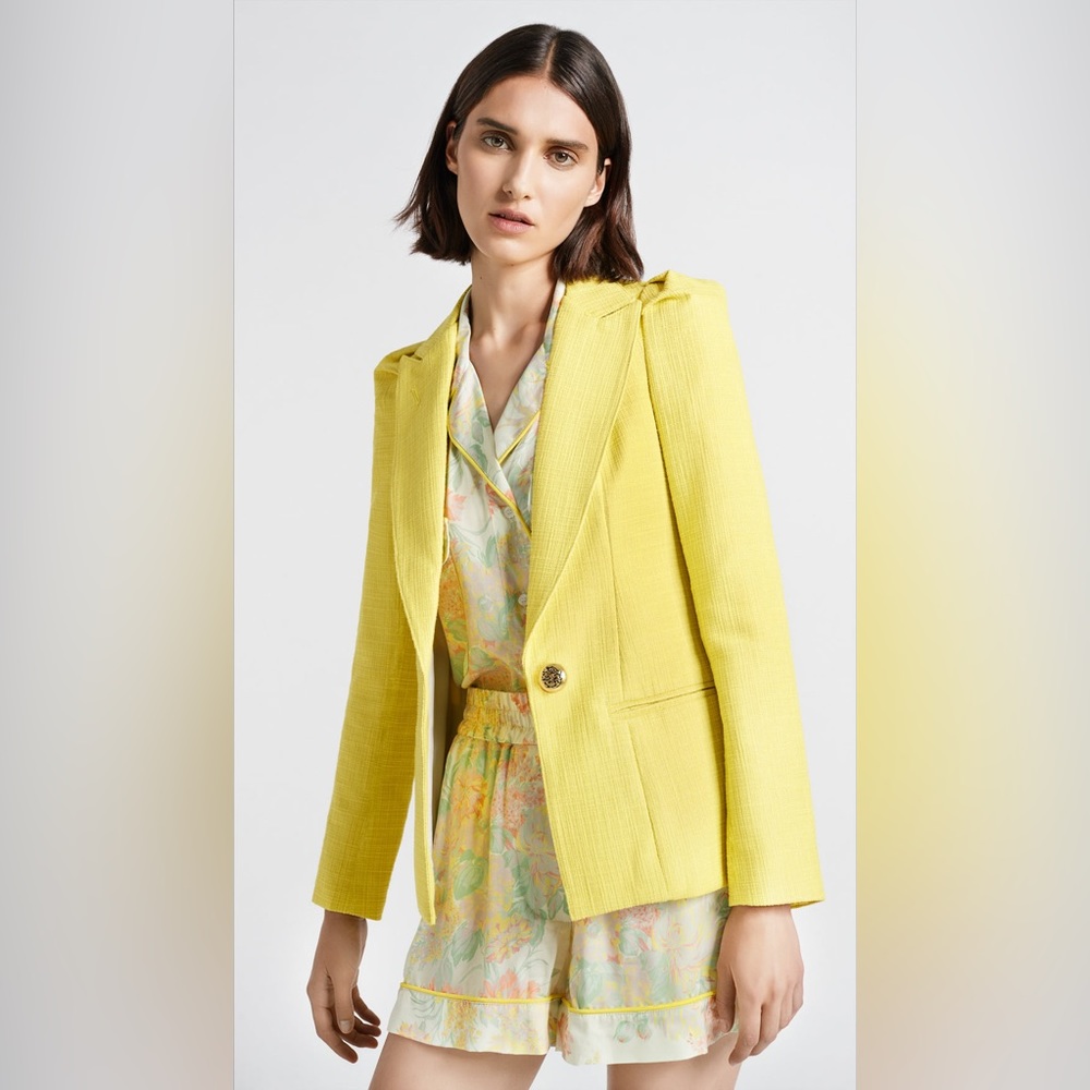 NWT | Smythe | Box Pleat Yellow Blazer (2)